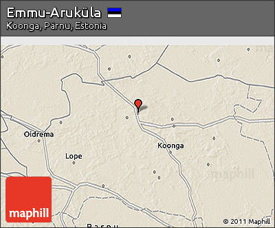 Shaded Relief 3D Map of Emmu-Aruküla