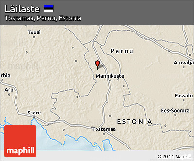 Shaded Relief 3D Map of Läilaste