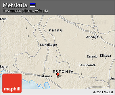 Shaded Relief 3D Map of Metsküla