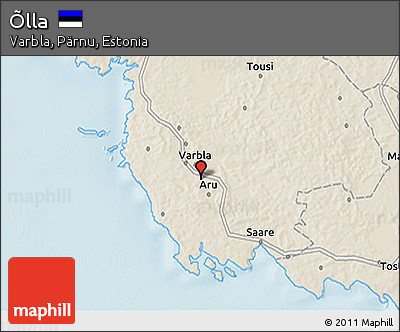 Shaded Relief 3D Map of Õlla
