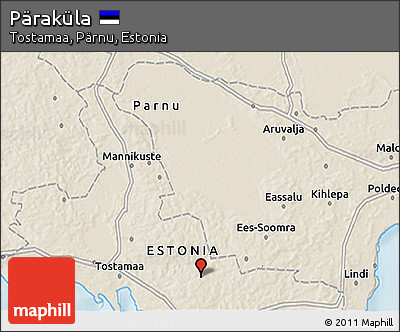Shaded Relief 3D Map of Päraküla