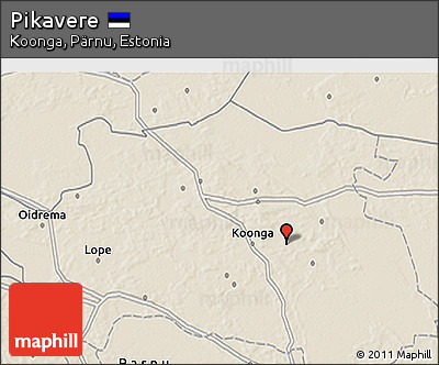 Shaded Relief 3D Map of Pikavere