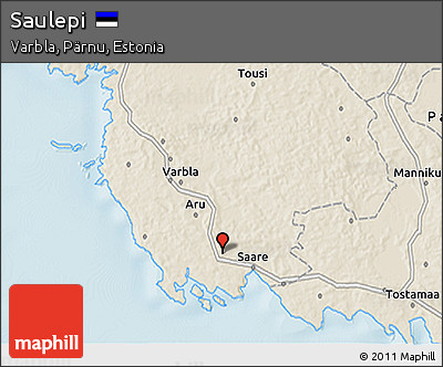 Shaded Relief 3D Map of Saulepi
