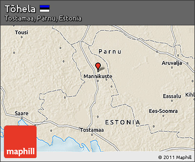 Shaded Relief 3D Map of Tõhela