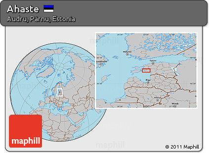 Gray Location Map of Ahaste