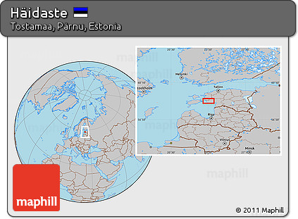 Gray Location Map of Häidaste