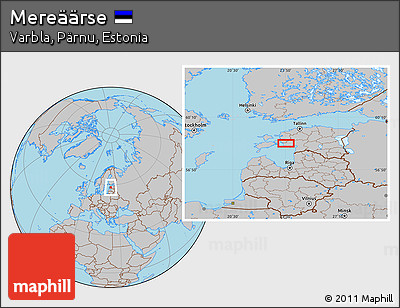 Gray Location Map of Mereäärse