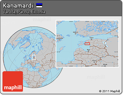 Gray Location Map of Kanamardi
