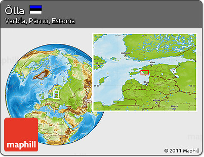 Physical Location Map of Õlla