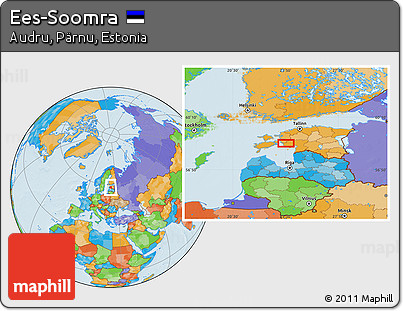 Political Location Map of Ees-Soomra