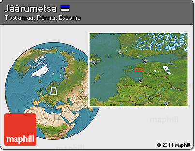 Satellite Location Map of Jäärumetsa