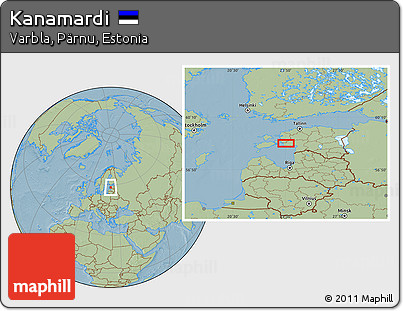 Savanna Style Location Map of Kanamardi, hill shading