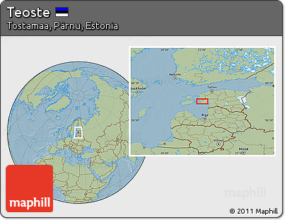 Savanna Style Location Map of Teoste, hill shading
