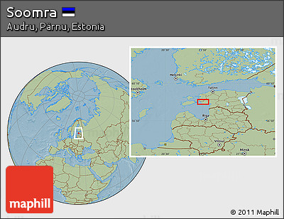 Savanna Style Location Map of Soomra, hill shading