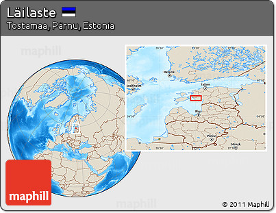 Shaded Relief Location Map of Läilaste