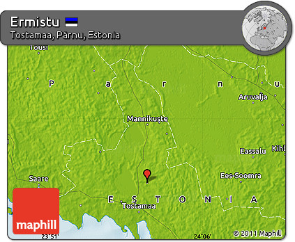 Physical Map of Ermistu