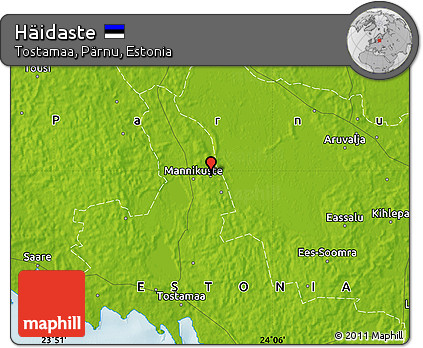 Physical Map of Häidaste