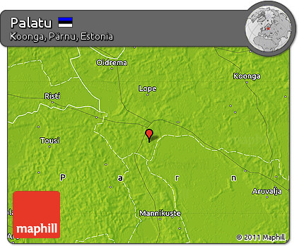 Physical Map of Palatu