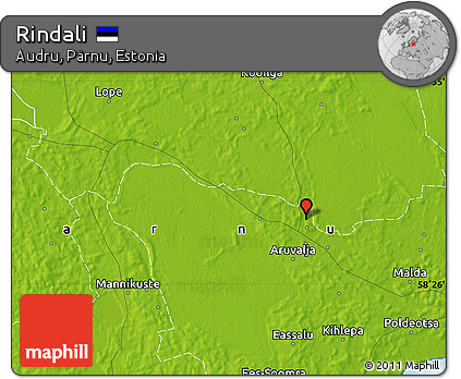 Physical Map of Rindali