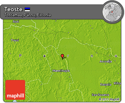 Physical Map of Teoste