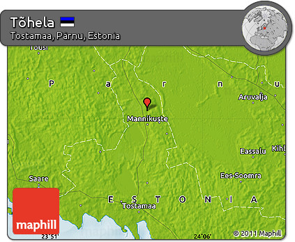 Physical Map of Tõhela
