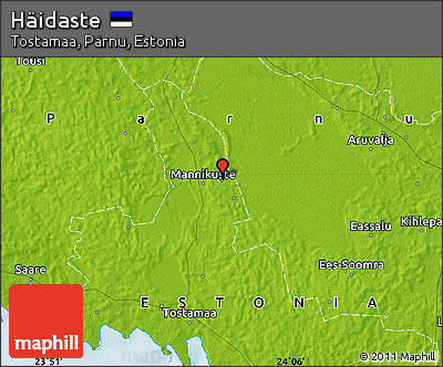 Physical Map of Häidaste