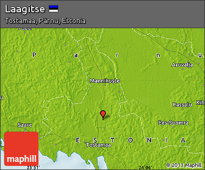 Physical Map of Laagitse