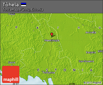 Physical Map of Tõhela