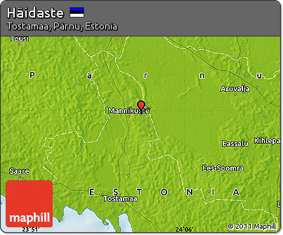 Physical Map of Häidaste