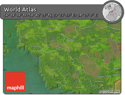 Satellite Map of the Area around 58° 30' 22" N, 23° 52' 30" E