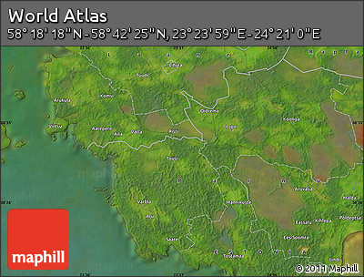 Satellite Map of the Area around 58° 30' 22" N, 23° 52' 30" E