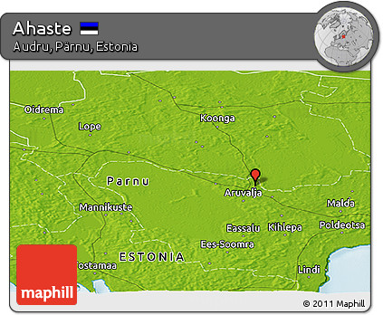 Physical Panoramic Map of Ahaste