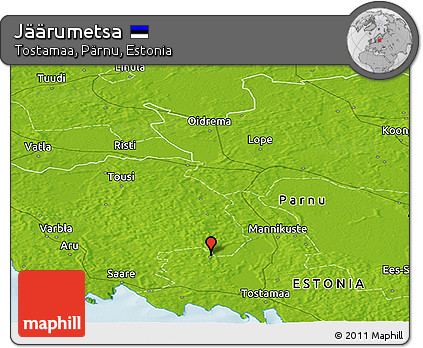 Physical Panoramic Map of Jäärumetsa