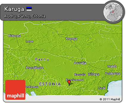 Physical Panoramic Map of Karuga