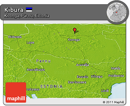 Physical Panoramic Map of Kibura