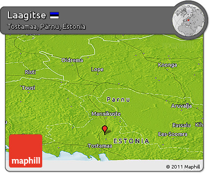 Physical Panoramic Map of Laagitse