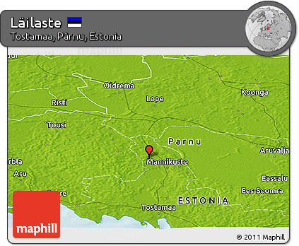 Physical Panoramic Map of Läilaste