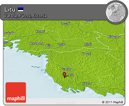 Physical Panoramic Map of Litu