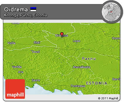 Physical Panoramic Map of Oidrema