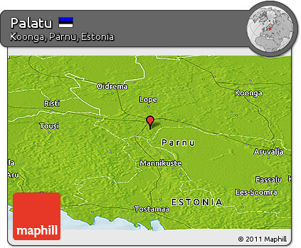 Physical Panoramic Map of Palatu