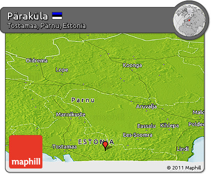 Physical Panoramic Map of Päraküla