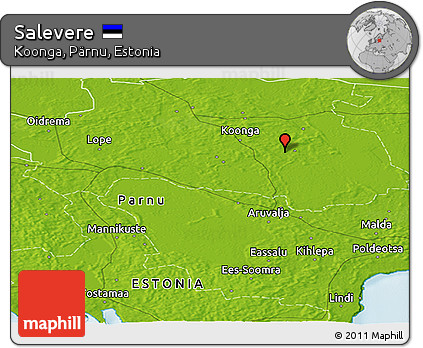 Physical Panoramic Map of Salevere