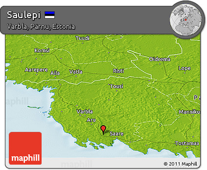 Physical Panoramic Map of Saulepi