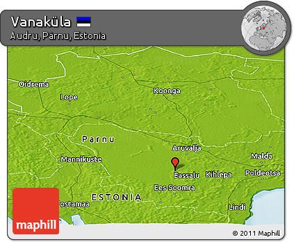 Physical Panoramic Map of Vanaküla