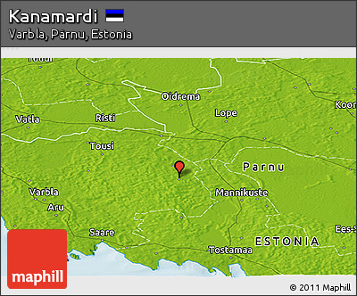 Physical Panoramic Map of Kanamardi