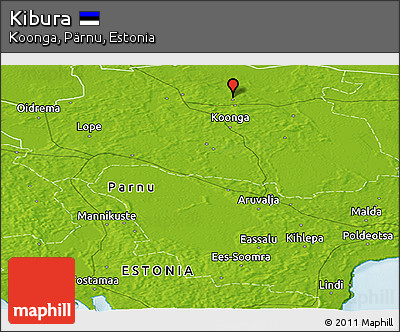 Physical Panoramic Map of Kibura