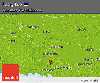 Physical Panoramic Map of Laagitse