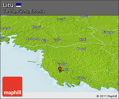 Physical Panoramic Map of Litu