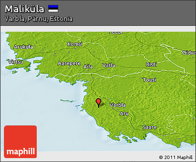 Physical Panoramic Map of Mäliküla