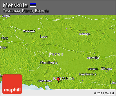 Physical Panoramic Map of Metsküla